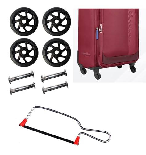 Image of Luggage Wheel,Handle,Lock Only for Replacement and Repair for VIP, Safari, Skybag, Amrican Tourister Suitcases Luggage Part (5 CM Wheel (4 Pcs) + 1 Cutter)
