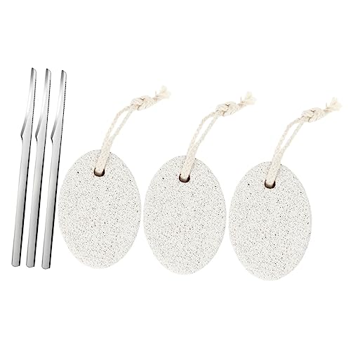 TOVINANNA Professional Pedicure Knife Set Foot Scrubber Remover Stone Stainless Steel 6pcs for Home Salon Use