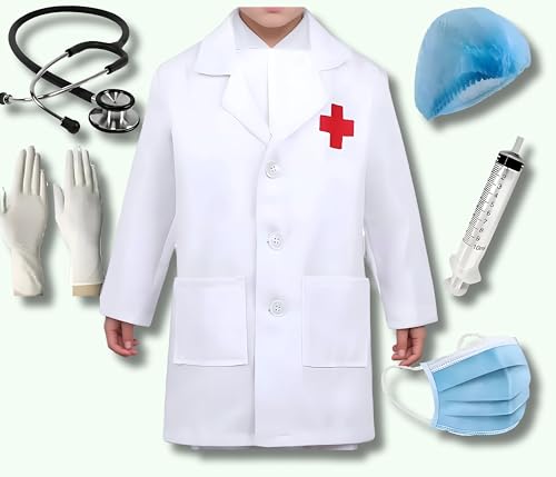 Image of FANCY DRESS WORLD Kids Community Helpers Doctor's & Nurse's Coat|Costumes for boys & girls
