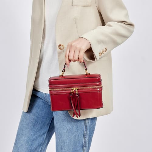 Image of Classic Satchel Crossbody Purse for Women Chic Mini Box Purse, Women Crossbody Shoulder Bag