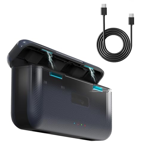 Type-C 3-Battery Charger Fast Charging Base Box Storage Case for Insta360 Ace Pro/Ace Battery