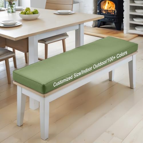 RZYW Cojines para Bancos Tamaño Personalizado,Cojin para Banco para Interiores Y Exteriores,Cojín de Banco Lavable Cojines Bancos de jardín,Cojín Asiento de Silla Larga para Cocina Comedor,Thick3CM