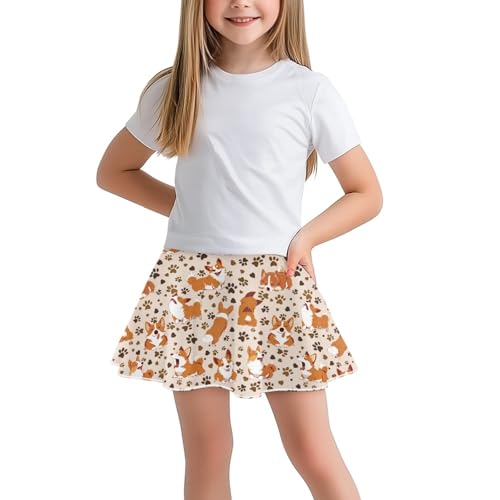 Athletic Skort with Pocket for Girls 5-14 Lightweight Breathable Flowy Skirt Built in Shorts