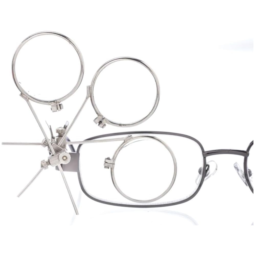 Jeweller's Eye Loupe 3.3X, 6.6X, 9.9X Triple Ocular Loupe Clip on Eye Glasses Magnifier Jewellery Making Repair Tool