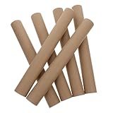 ULTECHNOVO 6 Stück Kraftpapier Versandhülsen mit Kunststoffkappen Lange Runde Kartonröhren Stoßfeste Verpackung für Poster Kalligrafie Gemälde und Dokumente zum Umzug und Aufbewahren