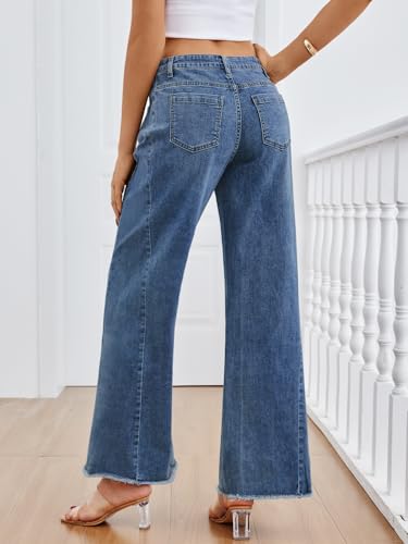 Trendy Queen Jeans for Women High Waisted Wide Straight Leg Stretchy Baggy Jeans Fashion Loose Denim Pants Fall 20254
