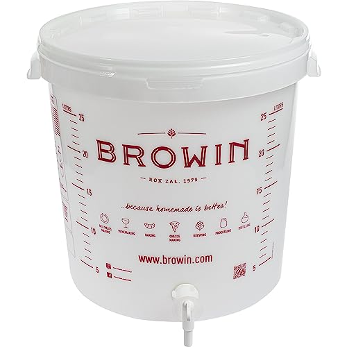 DIAH DO IT AT HOME Fermenter 30l Fermentation Bucket with Tap Airlock Lid and Bung Homebrew Wine Making