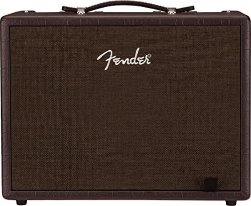Fender Acoustic Junior 100W Combo Acoustic Guitar Amplifier Bundle with Instrument Cable, Amperstand Guitar Cradle, Tuner, and 24-Pack Picks