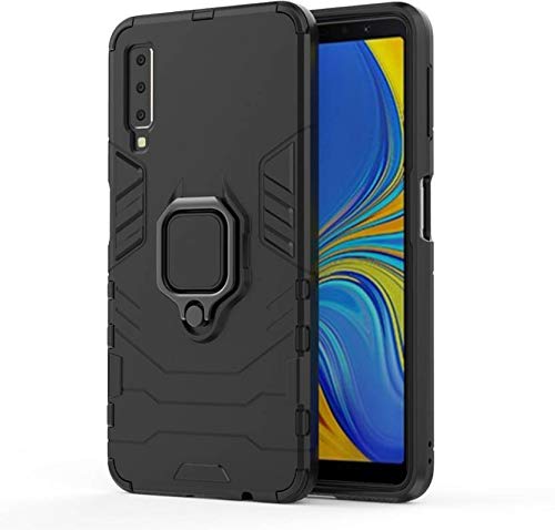 Glaslux Armor Shockproof Soft TPU and Hard PC Back Cover Case with Ring Holder for Samsung Galaxy A7 2018 - Armor Black (B091KFP2S8) Amazon Price History, Amazon Price Tracker