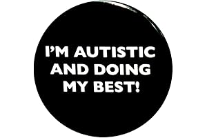 Autism Awareness Buttons: 'I'm Autistic and Doing My Best!' Acceptance Lapel Pin (2.25 Inch)