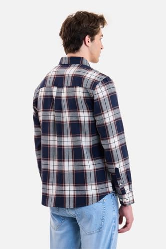 Image of SNITCH Men Casual Shirt | Regular Fit Full Sleeve Spread Collar Plaid Checks Style | 100% Cotton Twill & Breathable Fabric, Social Outings & Office