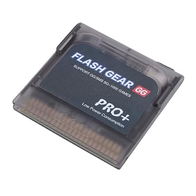 Generic 600 in 1 Flash Game Cartridge for GG Game Gear Console, 4GB Builtin Memory Video Flash Card with Save Support, Supports SMS and SG Systems, Reliable Gold Plated Connection