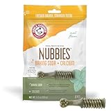 Arm & Hammer for Pets Nubbies Dental Treats for Dogs with Baking Soda and Calcium, Treat Chews Help Fight Bad Breath, Plaque & Tartar without Brushing, Mint, Med. Size, 8 Pcs (Packaging may vary)