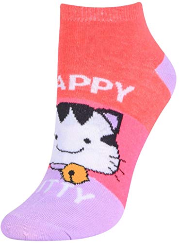 Image of ToBeInStyle Pack of 6 Printed & Solid Low Cut Ankle Socks - Kid's & Adults