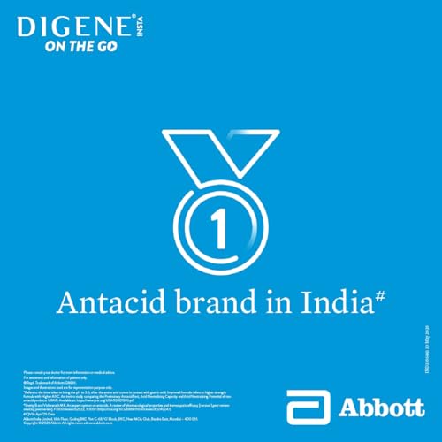 Image of Digene Insta Mint On the Go - Pack of 5x10ml Antacid Antigas | Acts in 2 Seconds | Instant Relief from Acidity, Gas, Bloating, Heartburn and Indigestion | Anytime, Anywhere Convenience Pack | No Added Sugar | Doctor's No.1 Antacid Brand| Improved Mint flavor| Pack of 5x10ml