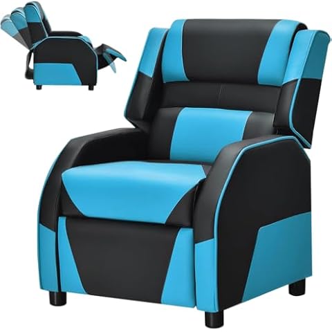 Racer Larger Kids Recliner Children Gaming Reclining Chair Leather Ergonomic Sofa Ages 3-12 Cover