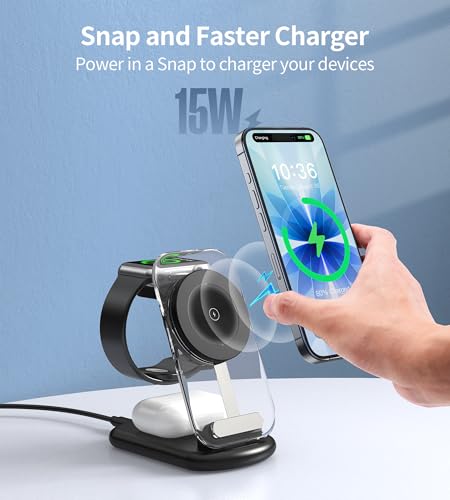 Mukiya 3-in-1 Foldable MagSafe Charging Stand with Night Light — view 4