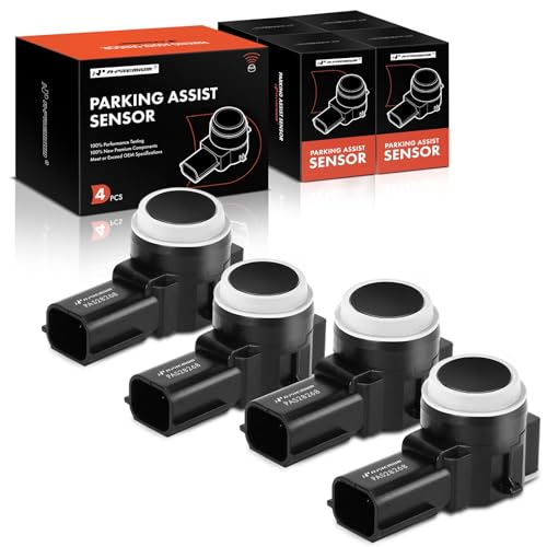 A-Premium (4-PC) Rear Reverse Backup Parking Assist Sensor For Select Chevy, Cadillac, Buick and GMC Models - Silverado 1500, Sierra, Suburban, Tahoe, Escalade, Encore, Malibu, Impala - OE#52050134