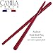 Camila Paris CP3178 French Twist Stick Hair Pin, Set of 2 Red, Girls Chopsticks Hair Pins for Girls Spiral Updo Chignon Bun Holder, Styling Hair Accessories for Women, Made in France