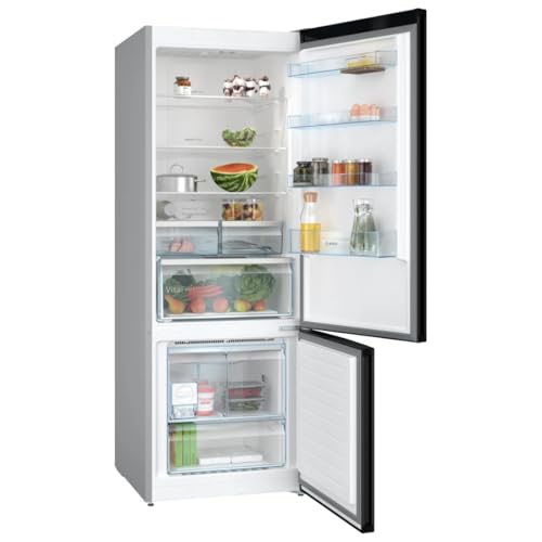 Image of Bosch Series 4 508 L Free-Standing Fridge-Freezer with Bottom Freezer, Total No Frost, Brushed Black Steel Anti-Fingerprint (KGN56CX41I)