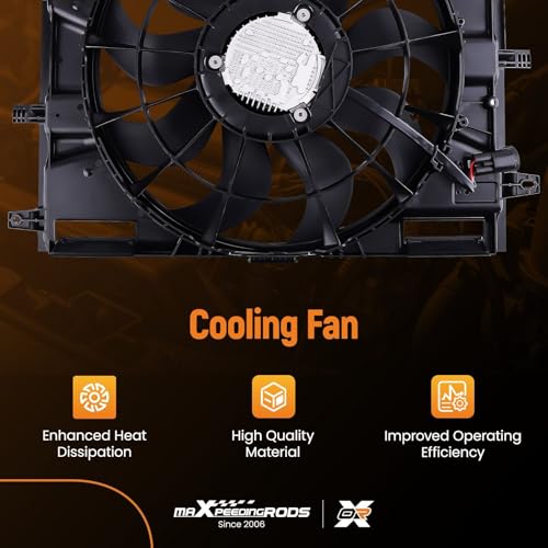 Image of maXpeedingrods Radiator Cooling Fan Assembly for Buick Envision L4 2.0L 2021-2023 Replace 84897503, GM3115351