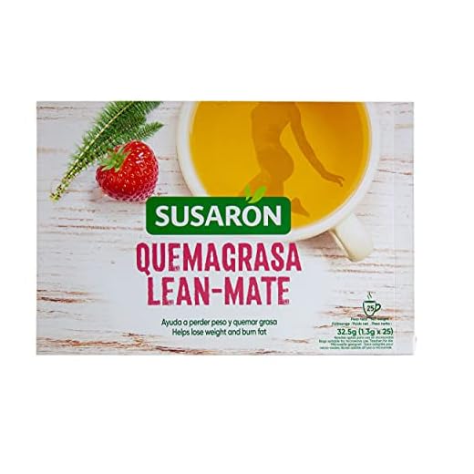 Infusión Quemagrasa sabor fresa con cola de caballo y guaraná Susarón - Ayuda a perder peso y quemar grasa - 25 bolsitas