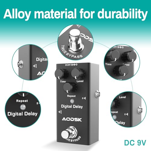 Aodsk AEF Electric Guitar Effect Pedal, Digital Delay thumb #4