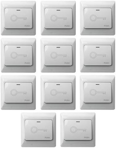 Visionis 10 Pack FPC-7453 VIS-7030 White Wide Push to Exit Button Indoor Only for Access Control NC, COM and NO Outputs
