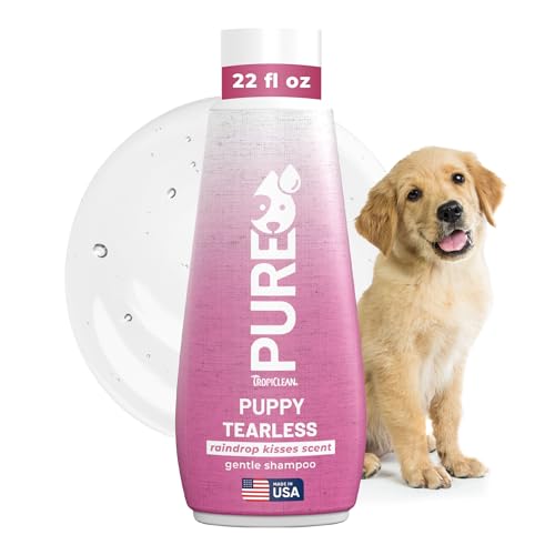 TropiClean Pure Tearless Puppy Shampoo, Raindrop Kisses Scent, 22oz