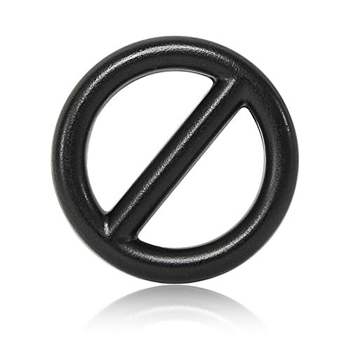 Ganzoo O-Ring mit Steg Metallring für Hunde-Leine und Halsband, schwarz, 20 mm Innendurchmesser (28 mm außen), 4 Stück, legierter Stahl rostfrei für Paracord 550 DIY