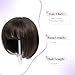 UDU Short Bob Hair Toppers with Bangs and Side Part - Synthetic Wig Toppers for Thinning Hair