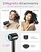 Hair Dryer, High-Speed Ionic Low Noise Blow Dryer with Brushless Motor for Fast Drying, Thermo-Control Quiet Compact Hair Blow Dryer with Magnetic Diffuser for Curly Hair for Home Travel Salon