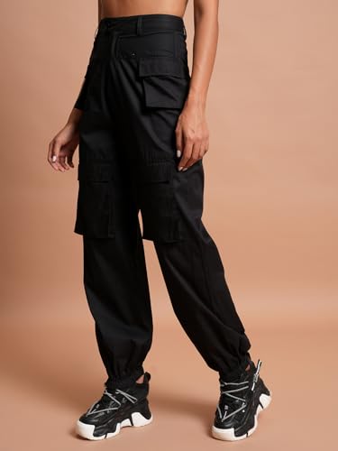 Image of Tokyo Talkies Women's Regular Fit Cargos Trousers| High-Rise