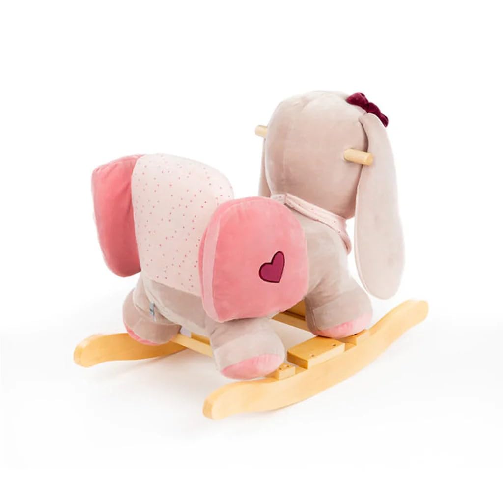 Nattou Schaukeltier Hase Nina, 10-36 Monate, 60 x 39 x 50 cm, Beige/Rosa