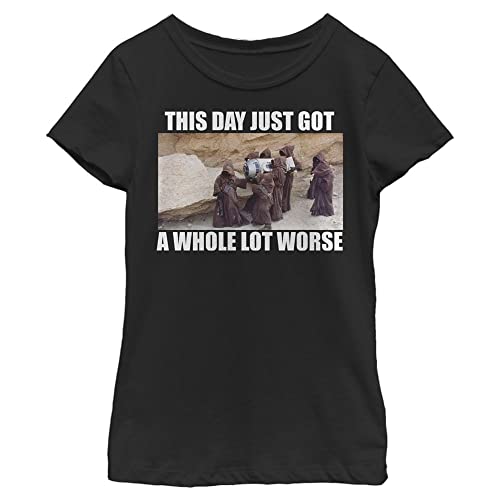 T-shirt Star Wars R2 pour fille en coton noir taille M