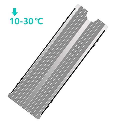 Image of SGTKJSJS M.2 Heatsink Cooler 2280 SSD Double-Sided Heat Sink with Thermal Silicone pad for PS5 /PC PCIE NVME M2 SSD (Silver)