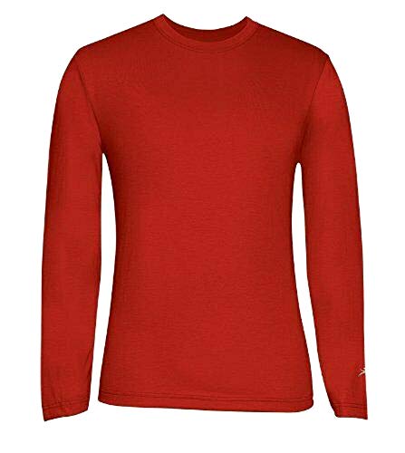 Terramar Men's Drirelease Long Sleeve Crew T-Shirt (X-Large, Russett)
