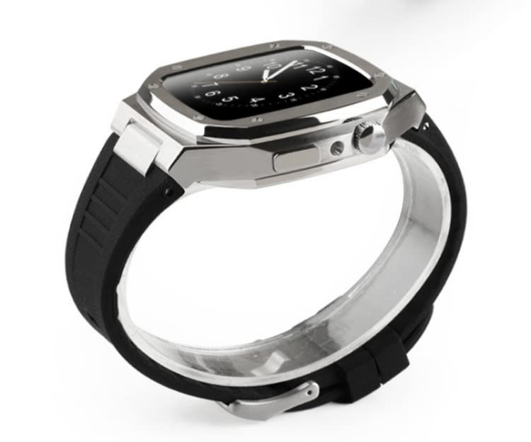 Bracelet en acier inoxydable anti-rayures avec étui pour Apple Watch