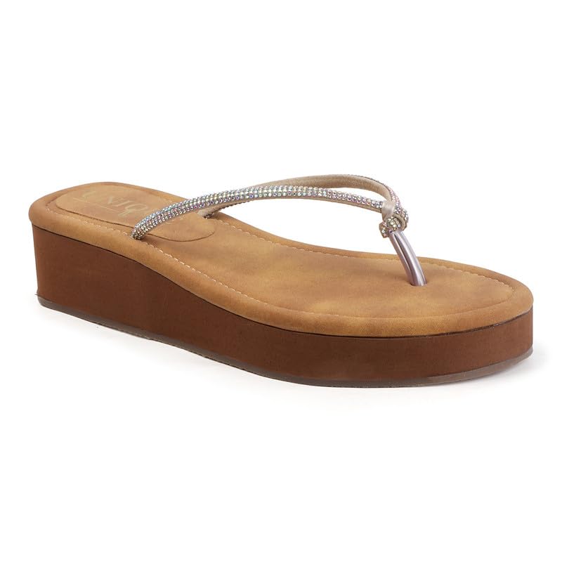 Women’s Rhinestone Toe Ring Wedge Sandals | Stylish Slip-On Casual & Party Wear Footwear-image-24