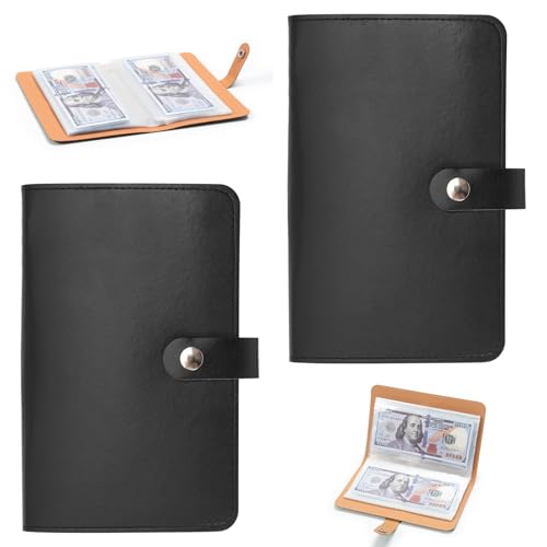 Zouwel 2 Pack 100 Envelopes Money Saving Challenge Wallet with Binder