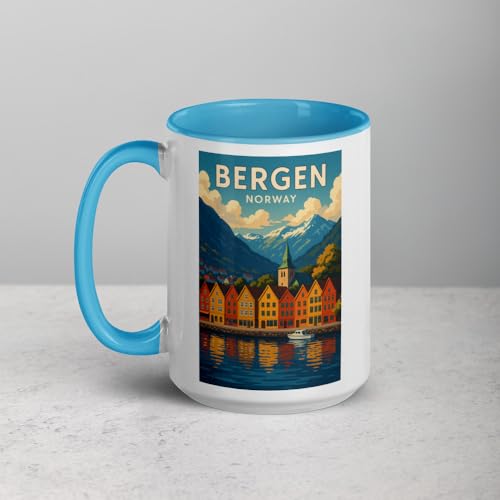 Toy Fan TV Bergen Norway Travel Mug 15oz Ceramic Souvenir