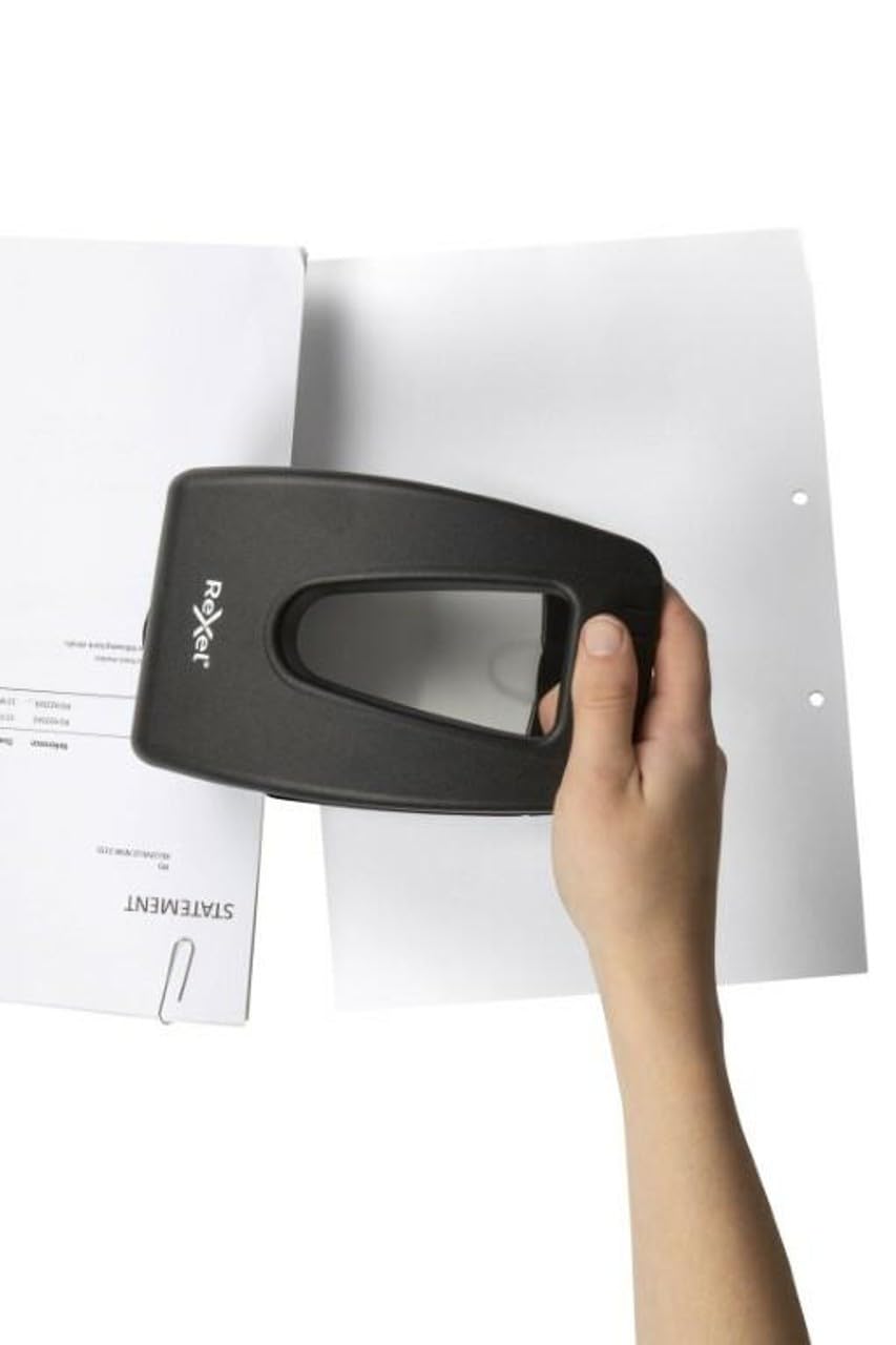 5 Star extra starker Registratur-Locher 2-fach Lochung Metall mit Kunststoffboden Stanzleistung 65 x 80 g/m² schwarz