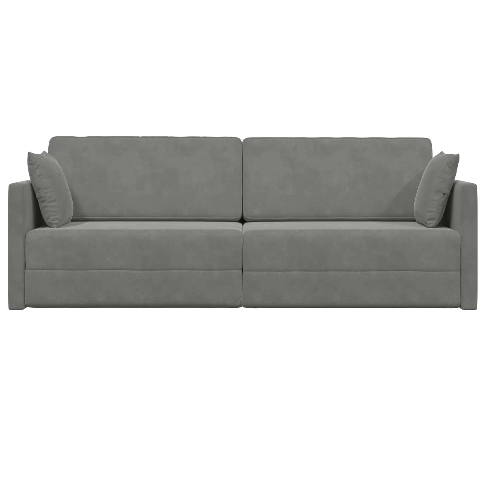 Sofa podłogowa ciemnoszara, 213 x 70 x 77 cm, aksamit