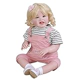 WMJKFG Calzones Rosas de 70CM, muñeco de bebé de Cuerpo Suave Original, niña recién Nacida, bebé Enorme, diseño Realista, Regalo de decoración de Navidad