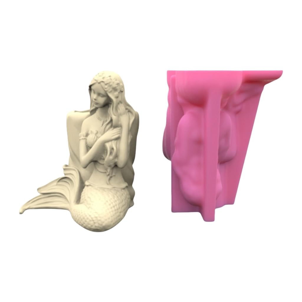 Moule silicone pot fleurs sirène résine époxy et cache-pot