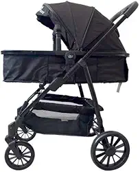 Carrinho Bebê Passear Move Assento Passeio e Moisés Preto