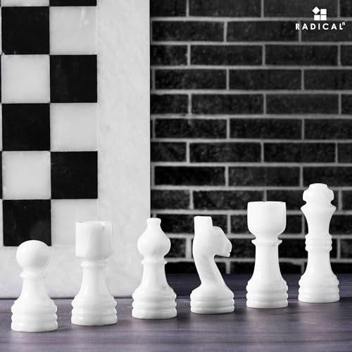 Radicaln Marble Chess Set 12'' Inches White and Black miniatura 2