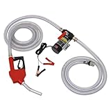 MEHOOSPVN Pompe à diesel 12 V 175 W Pompe d'aspiration d'huile électrique Pompe de vidange d'huile Pompe à carburant Prend en charge la rotation avant et arrière 50 l/min avec pistolet de distribution