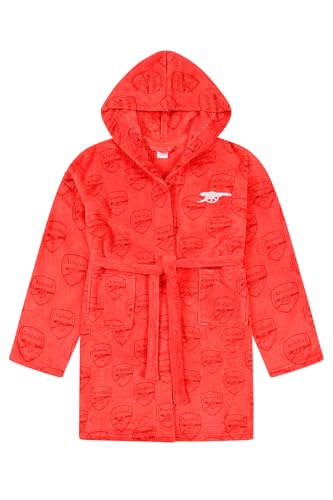 Arsenal F.C. Albornoz oficial de forro polar con capucha para niños, rosso, 6-7 años