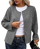 Vidifid Womens cropped pea coat Long Sleeve Button Down wool coats short jackets Outerwear